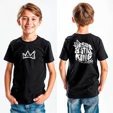 Camiseta Infantil e Juvenil Unissex Estampas Religiosa Gospel para Crianças de 4 a 16 anos