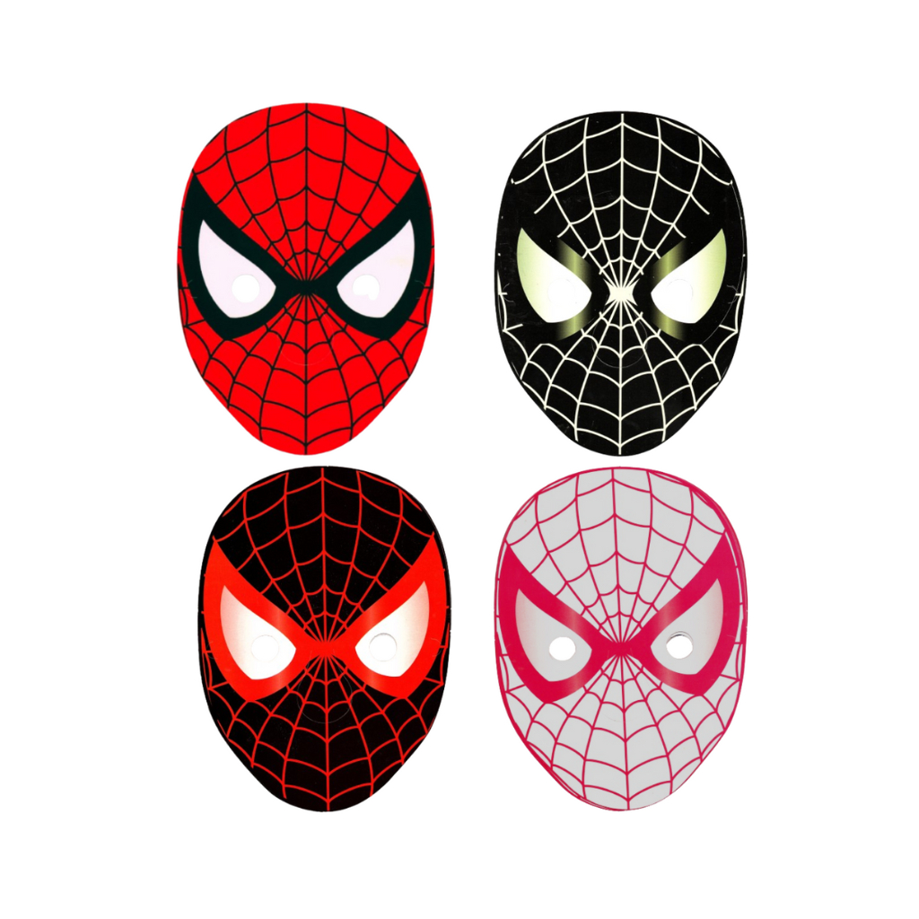 20 Máscaras infantil Homem Aranha Miles Morales p/Lembrancinhas de aniversário/Brinquedo papel Festa temática personagem
