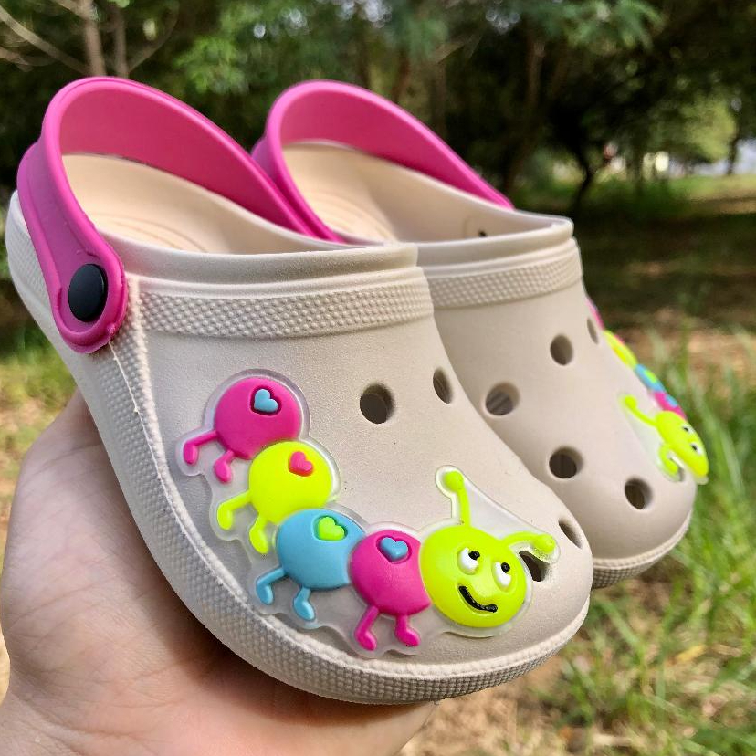 Sandália Babuche Infantil  Menina Criança Antiderrapante Sentopeia Minhoca Colorida Moda Chinelo Confort