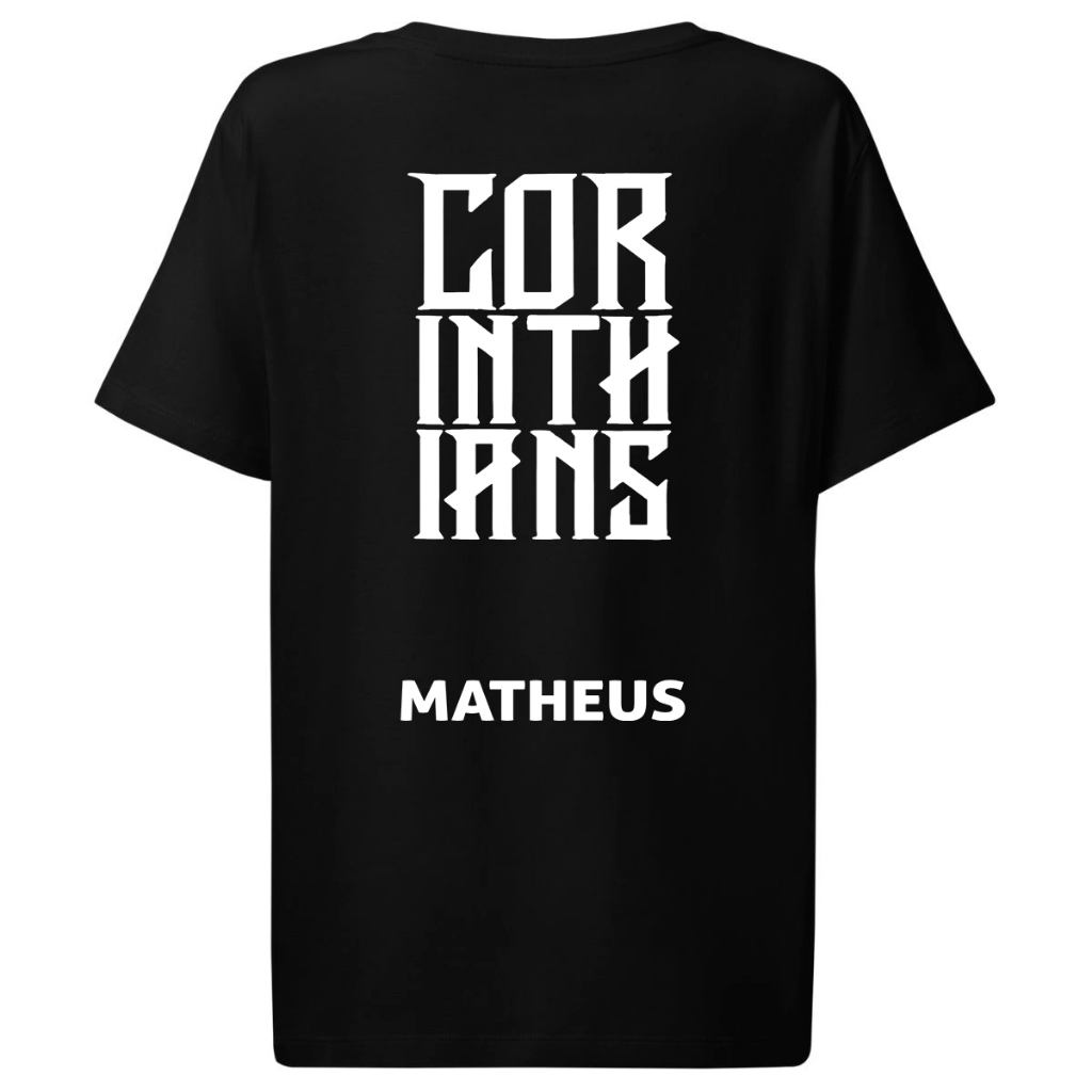 Camisa Camiseta Personalizada Time Timão Memphis Yuri Com Nome Blusa 100% Algodão Infantil - Enviar Nome Por Mensagem