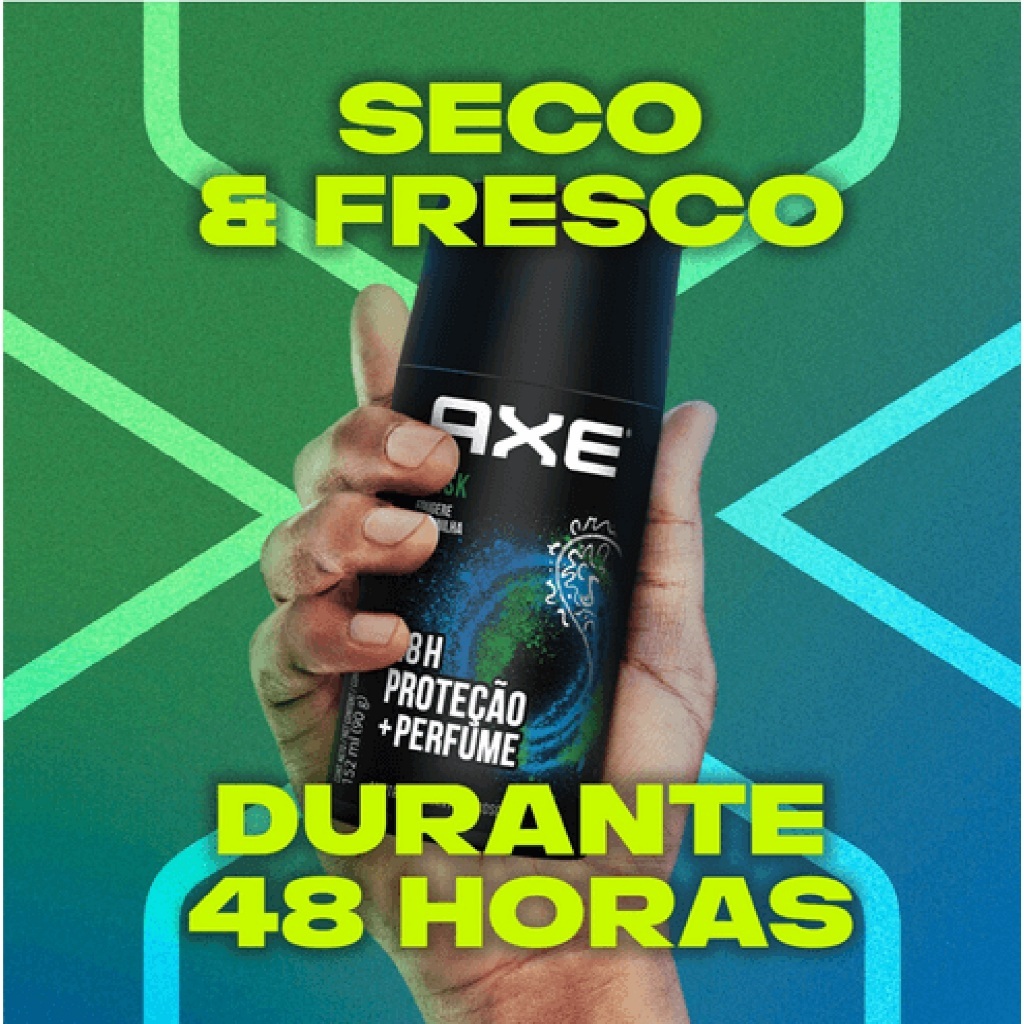 Kit 03un Desodorante Antitranspirante Spray Axe Masculino 48h 152ml (Escolha a Fragrância) — imagem 2 de 2