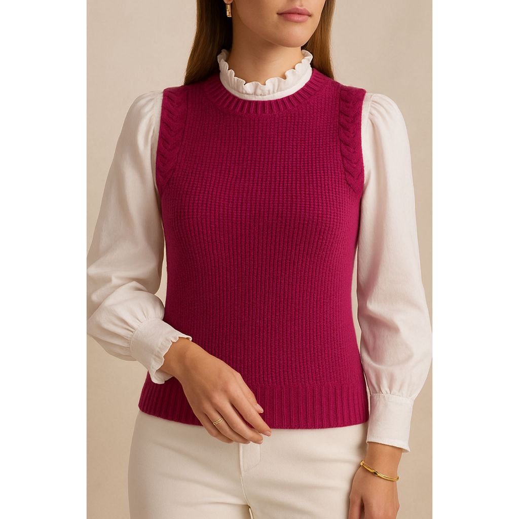 Colete de Tricot Feminino Looks com Colete de Trico Colete de lã Feminino Colete Tricot Feminino
