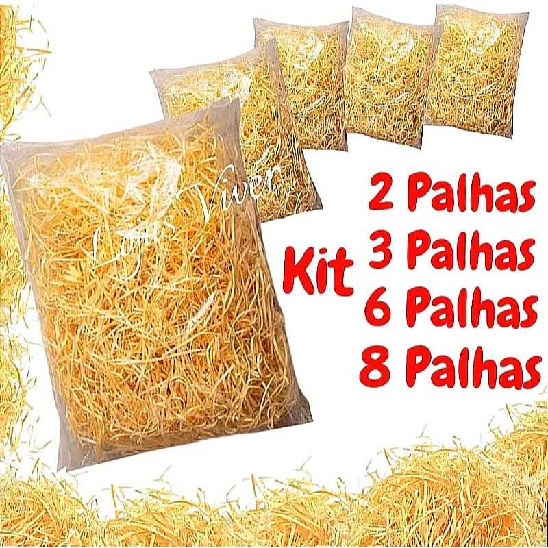 Kit Palha Natural Decorativa/ Para Cestas e Decorações - Pacote 50g em Oferta na Shopee