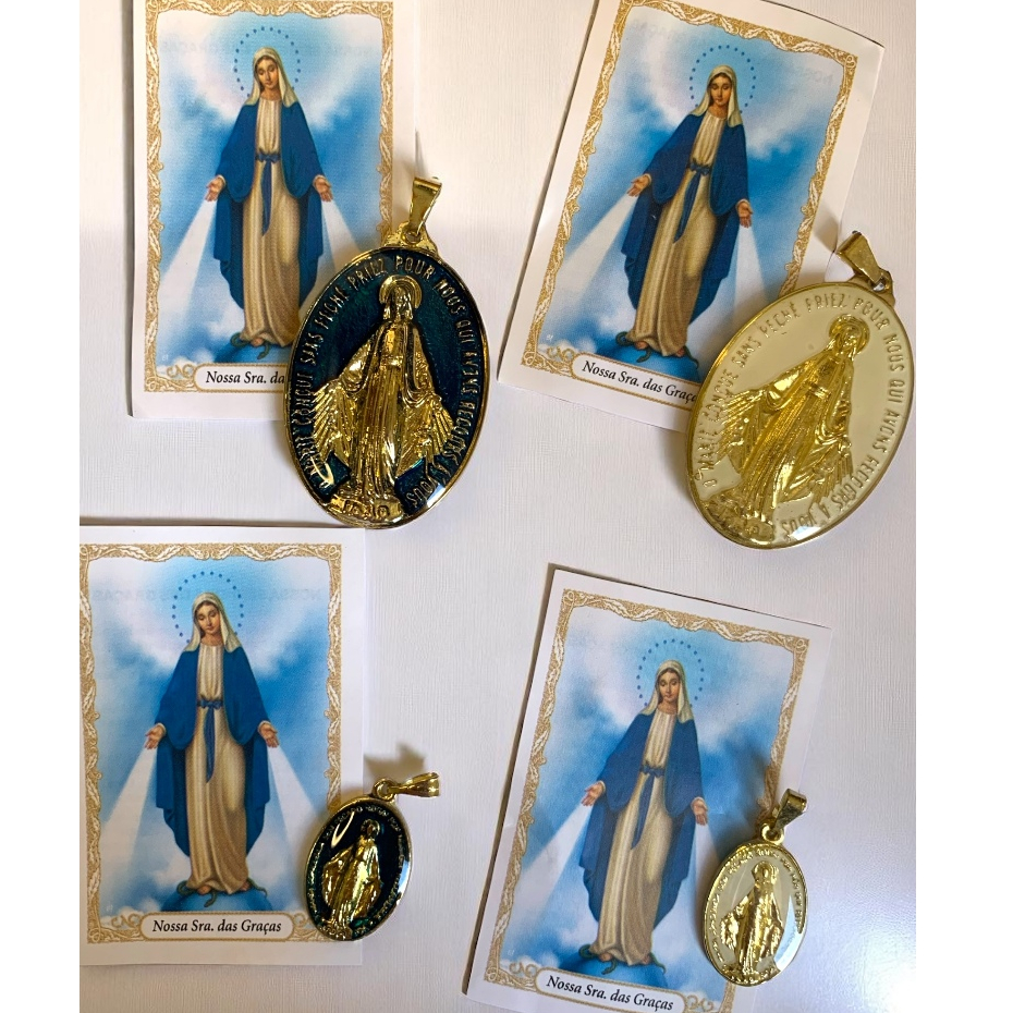 Medalha Milagrosa Resinada Nossa Senhora das Graças Religiosa em Oferta na Shopee