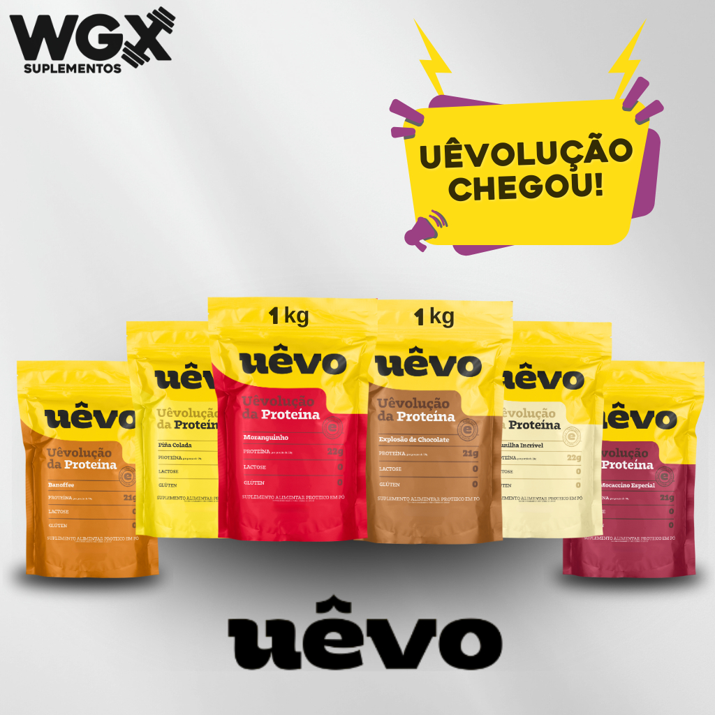 Uevo Protein - Suplemento Proteina Ovo em Pó - 1kg - Uêvo