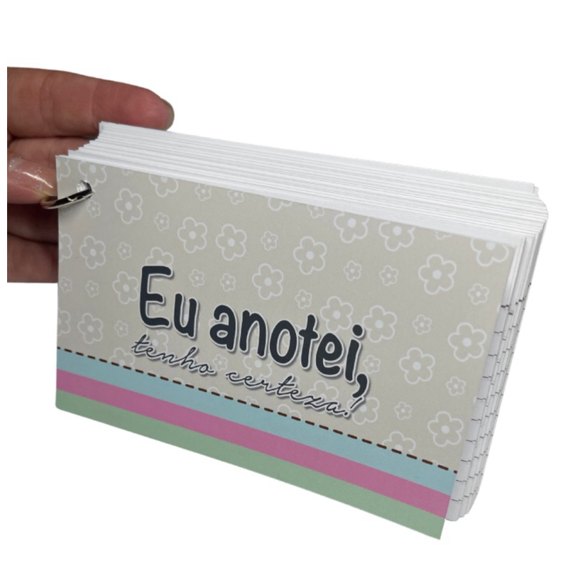 Imagem Fichário com 80 Flash Cards, pautado 15x10cm  | Estudo, Idiomas, Concurso