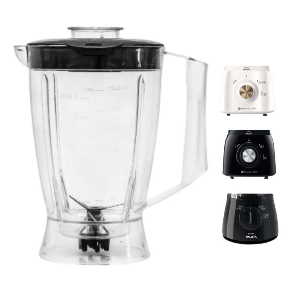 Copo Liquidificador Compatível Walita Philips Multiprocessador Ri7625 Ri7630 cristal