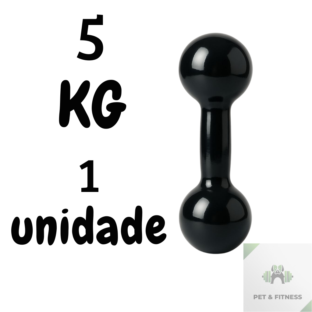 Halter emborrachado 5 kg Profissional Ferro Fundido 1 Unidade Promoção