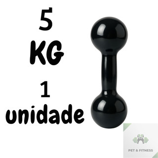 Halter emborrachado 5 kg Profissional Ferro Fundido 1 Unidade Promoção