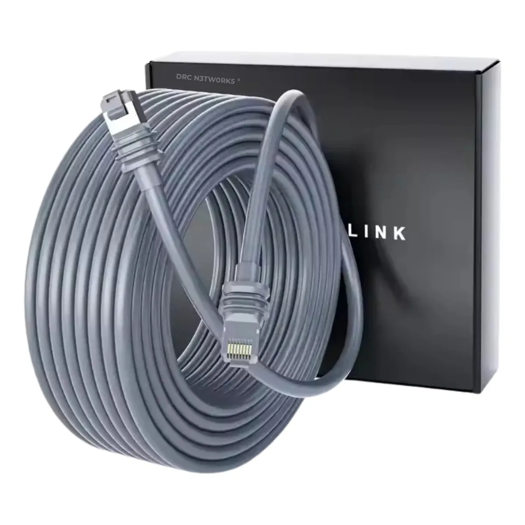 Cabo Extensor para Starlink V3 Reforçado Uso Externo Cabo de Rede compativel Internet Starlink Gen3
