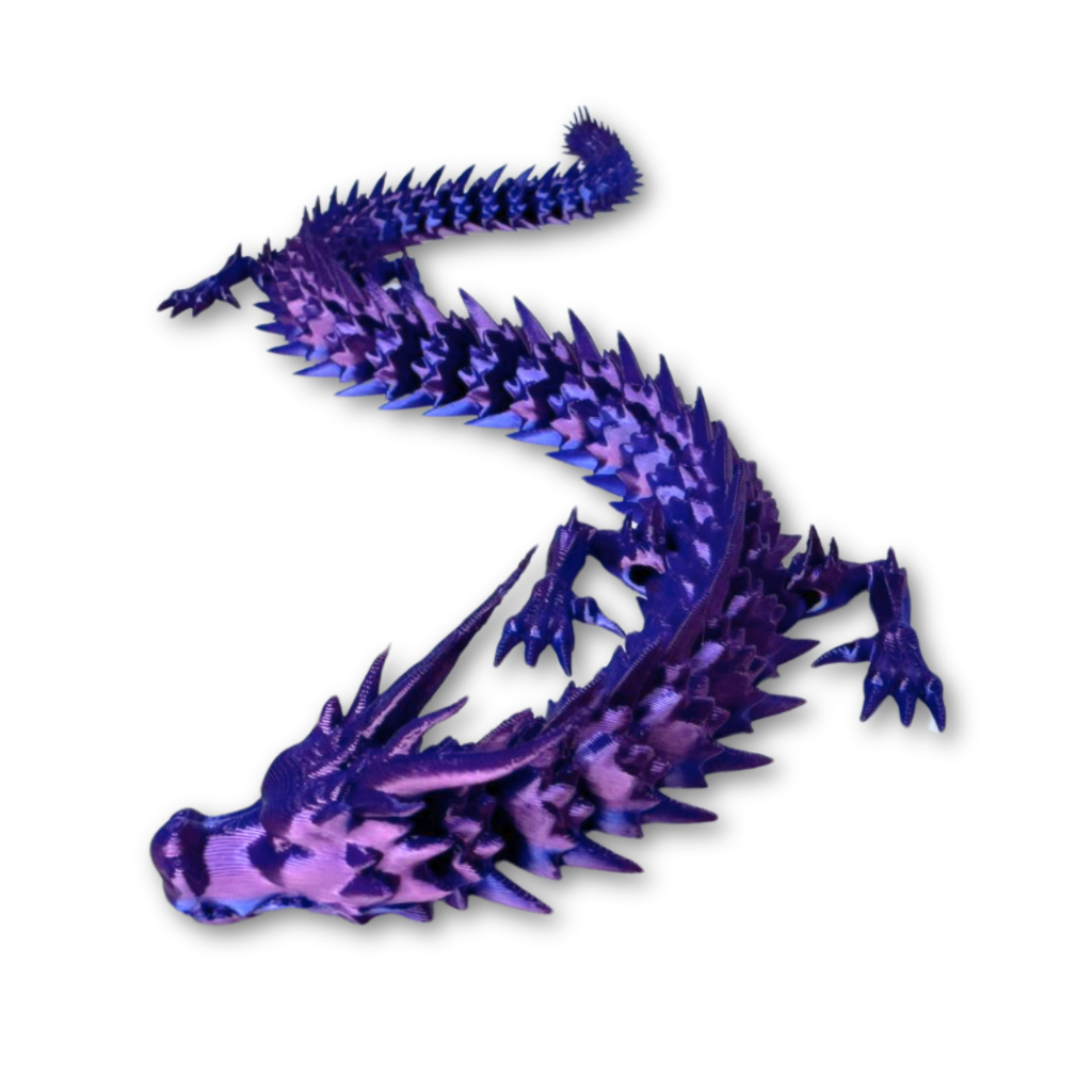 Dragão Articulado Flexível | Impressão 3D | 3 Cores Incríveis | 42cm