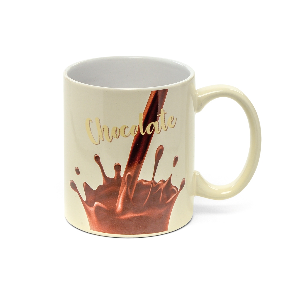 Caneca Porcelana Xícara Café Chá Mesa Posta Caneca Chocolate Quente 300ml
