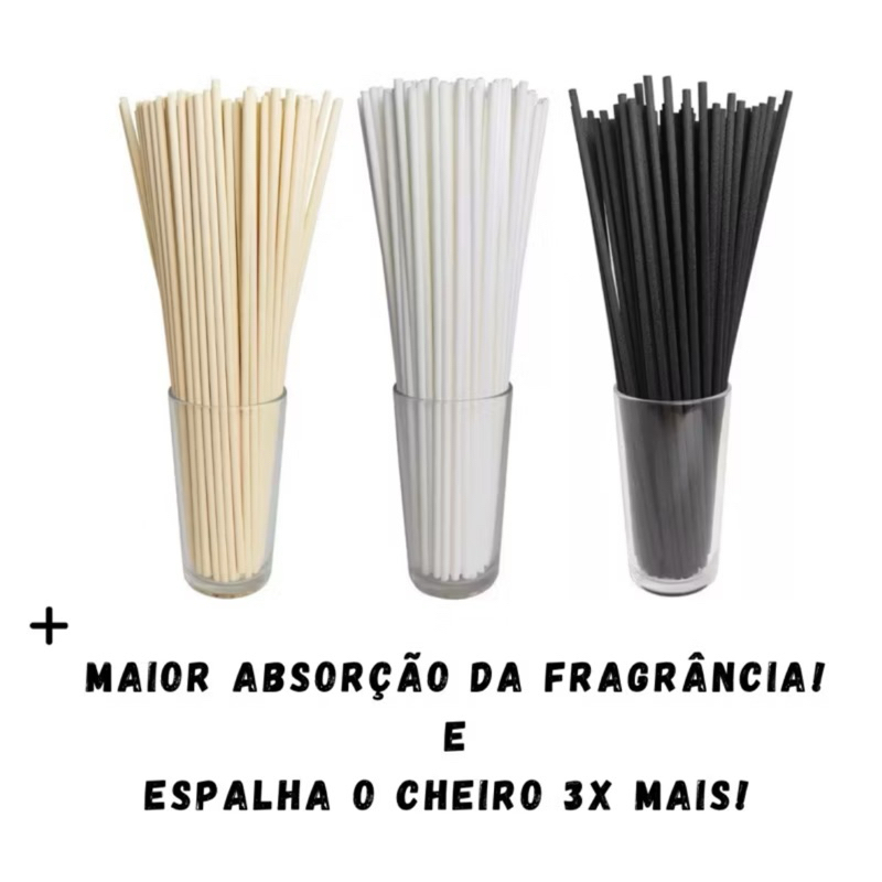100 Vareta de Fibra de Algodão Sintético Exala Mais em Oferta na Shopee