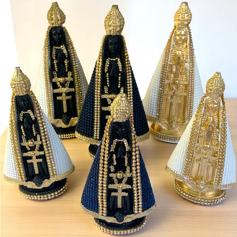 Imagem Nossa Senhora Aparecida Falsa Pérola em Gesso em Oferta na Shopee