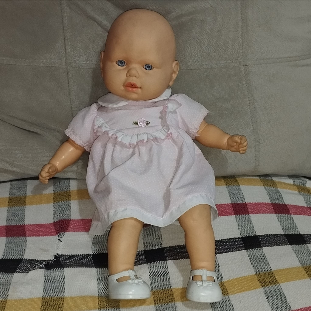 Boneca Estrela Bebezinho, 45cm, branca, usada, brinquedo, grande, retrô