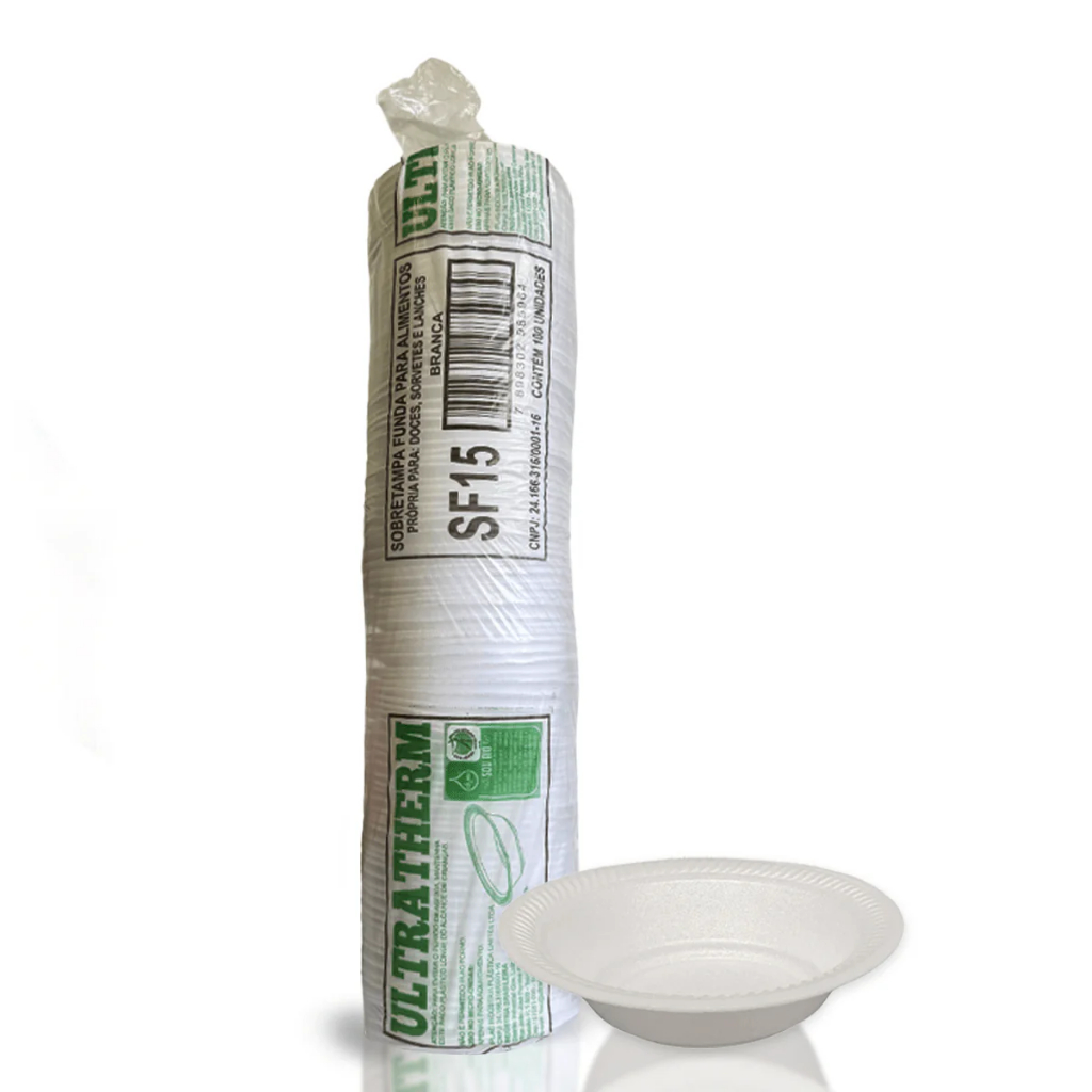 Cumbuca para Caldos Funda de Isopor Branca C/100 Unidades - Festa Junina