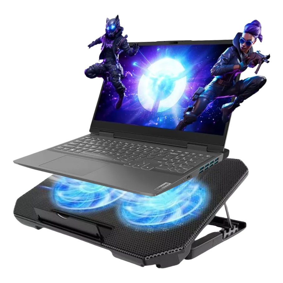 Suporte Notebook Base Led Refrigerada Ventilação Silenciosa Cor Preto
