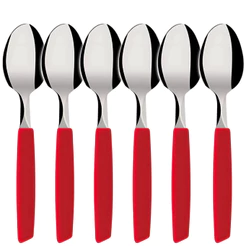 Kit 6 Colheres De Sopa Inox Martinazzo Original Conjunto Piemonte Talheres Com Cabo Ergonômico