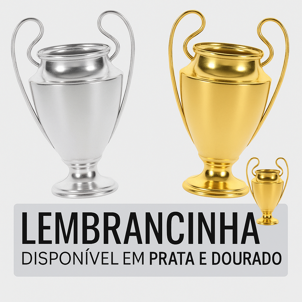 Troféu para Lembrancinha Champions League - 10 Unidades
