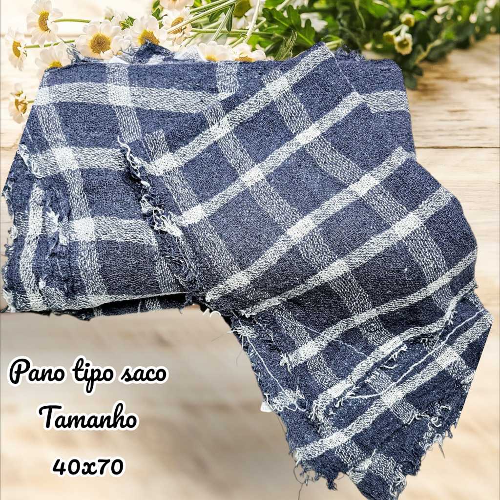 Pano de chão  Xadrez Kit com 10 unidades Saco Duplo Grande Alvejado em Oferta na Shopee