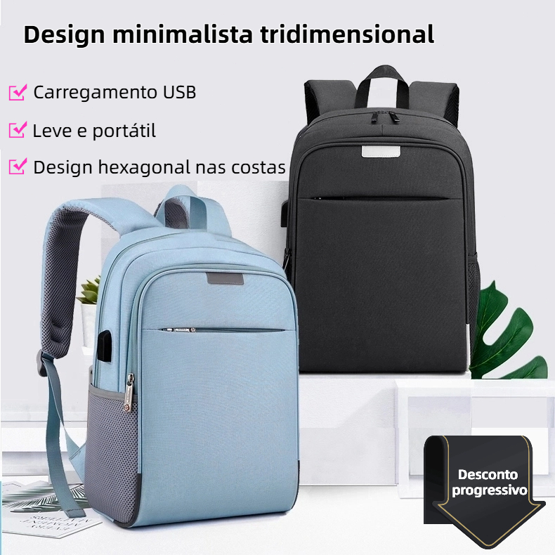 Kit 3 Bolsas Masculino Feminino Design Moderno Confortável e Resistente