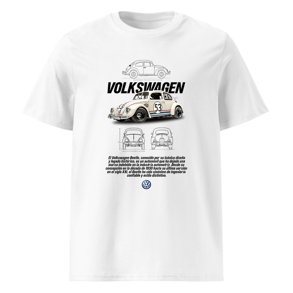 Camiseta Fusca Herbie VW Camisa Herbie Volkswagen Fusca Blusa 100% Algodão Premium Infantil Unissex Menino Menina
