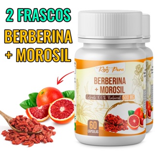 Kit 2x Berberina + Morosil | 500 Mg - 60 cápsulas (Extrato 100% Puro) em Oferta na Shopee