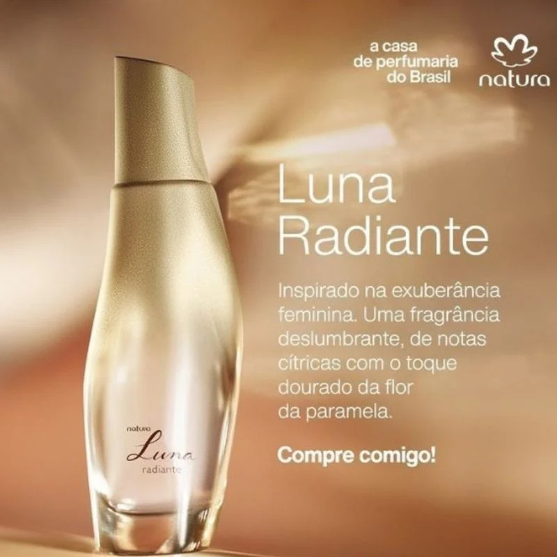 Desodorante Colônia Luna Radiante Feminino 75 ml - Perfume mais vendido - Edição Limitada - Patchouli, musgo e priprioca