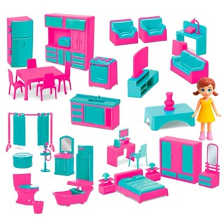Casa Completa da Judy Polly Com Boneca, Banheiro, Sala, Cozinha E Quarto - Brinquedo Infantil em Oferta na Shopee