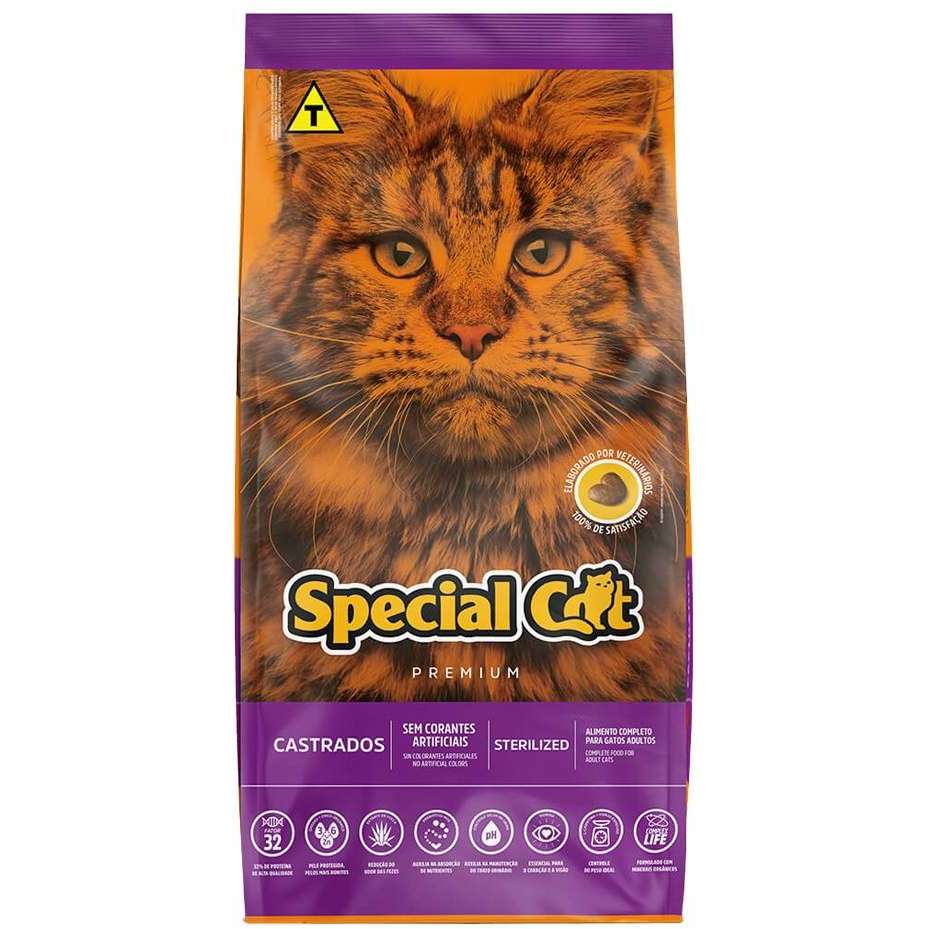 Ração Special Cat Premium Gatos Adultos Castrados 10.1Kg