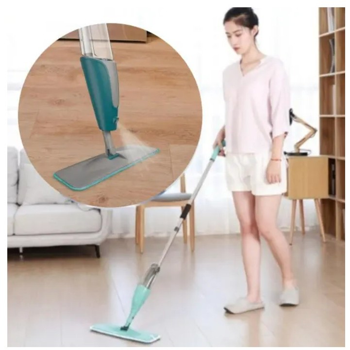 Mop Spray Com Rodo Esfregao Com Reservatorio Limpeza Piso Refil Magico Limpa Seca