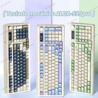 AULA S99 Pro teclado mecânico sem fio, teclado personalizado de troca quente de junta, teclado mecânico 2.4G / tipo-C/BT
