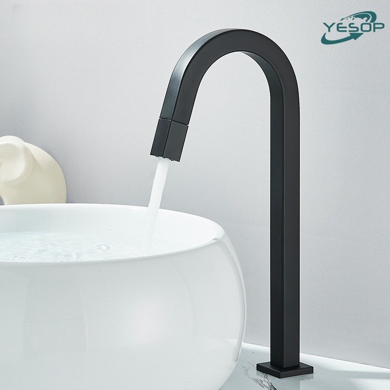 Torneira De Bacia Para Banheiro Preta Fosca único água fria Alta 35cm Yesop em Oferta na Shopee