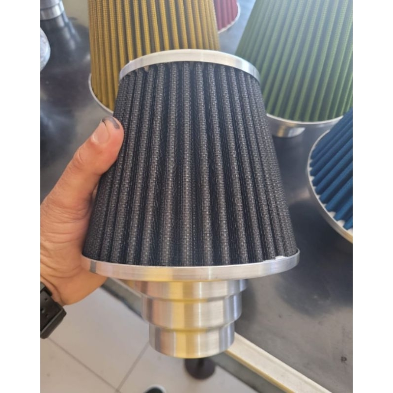 Filtro de ar esportivo Mono fluxo grande lavável + abraçadeira em Oferta na Shopee