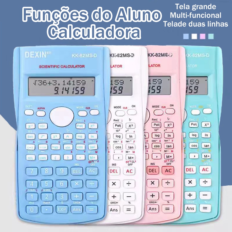 Calculadora Científica Escola de Engenharia Científica Estacionário Cálculo Ferramentas em Oferta na Shopee
