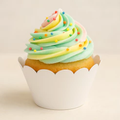 KIT 12~96 SAIA PARA CUPCAKE BRANCO 12.1 ( NC TOYS CUPCAKE )