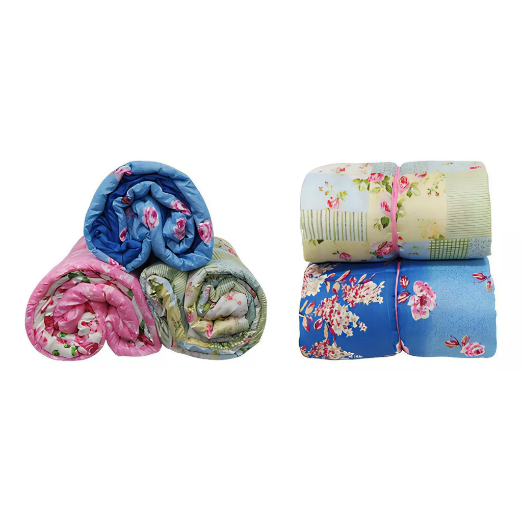 Edredom de Cama Casal Dupla Face Modelo de Estampas Variadas em Oferta na Shopee