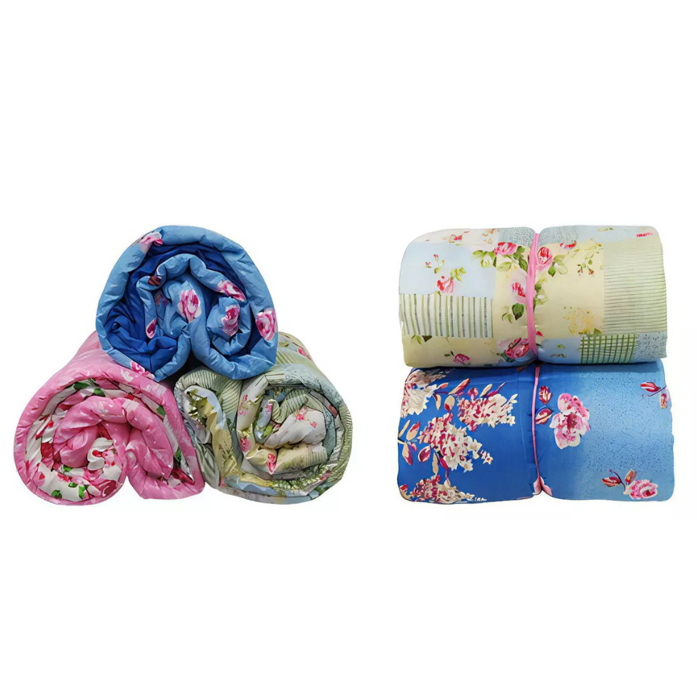 Edredom de Cama Casal 2,20m x 2,00m (Estampas Variadas Floral e Geometrico)