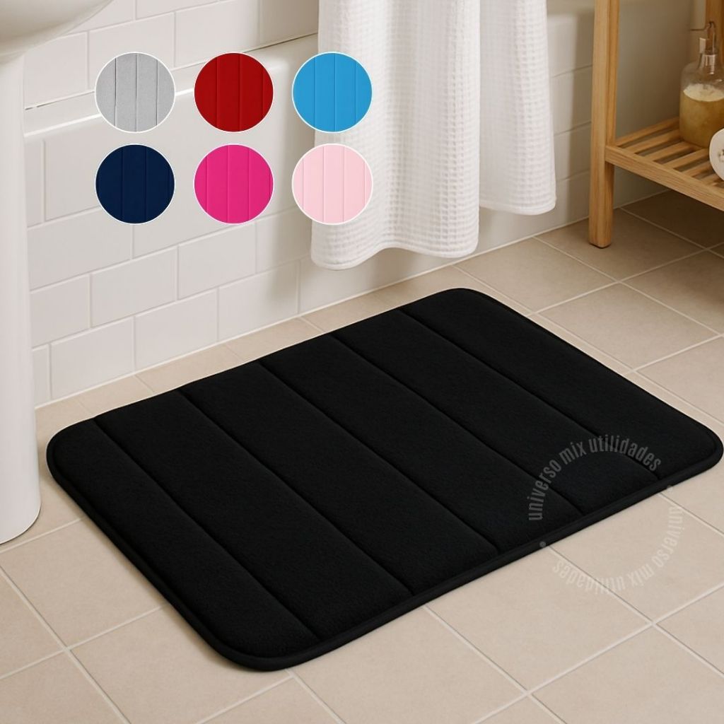 Tapete De Banheiro Antiderrapante Super Soft Macio Luxo 60cmx40cm