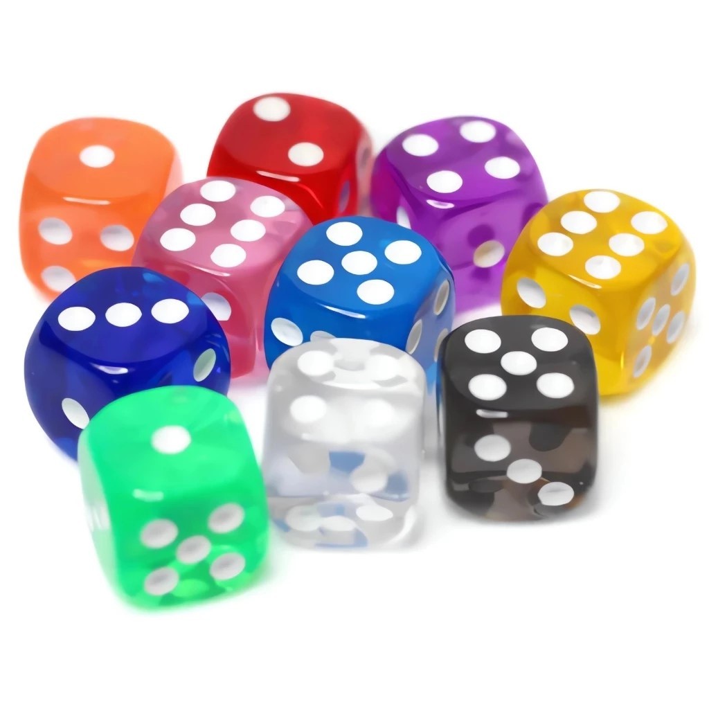 Conjunto Dados Kit para Jogos de tabuleiro Cartas RPG 14mm/16mm Colorido 6 Lados Tradicional - OFERTA