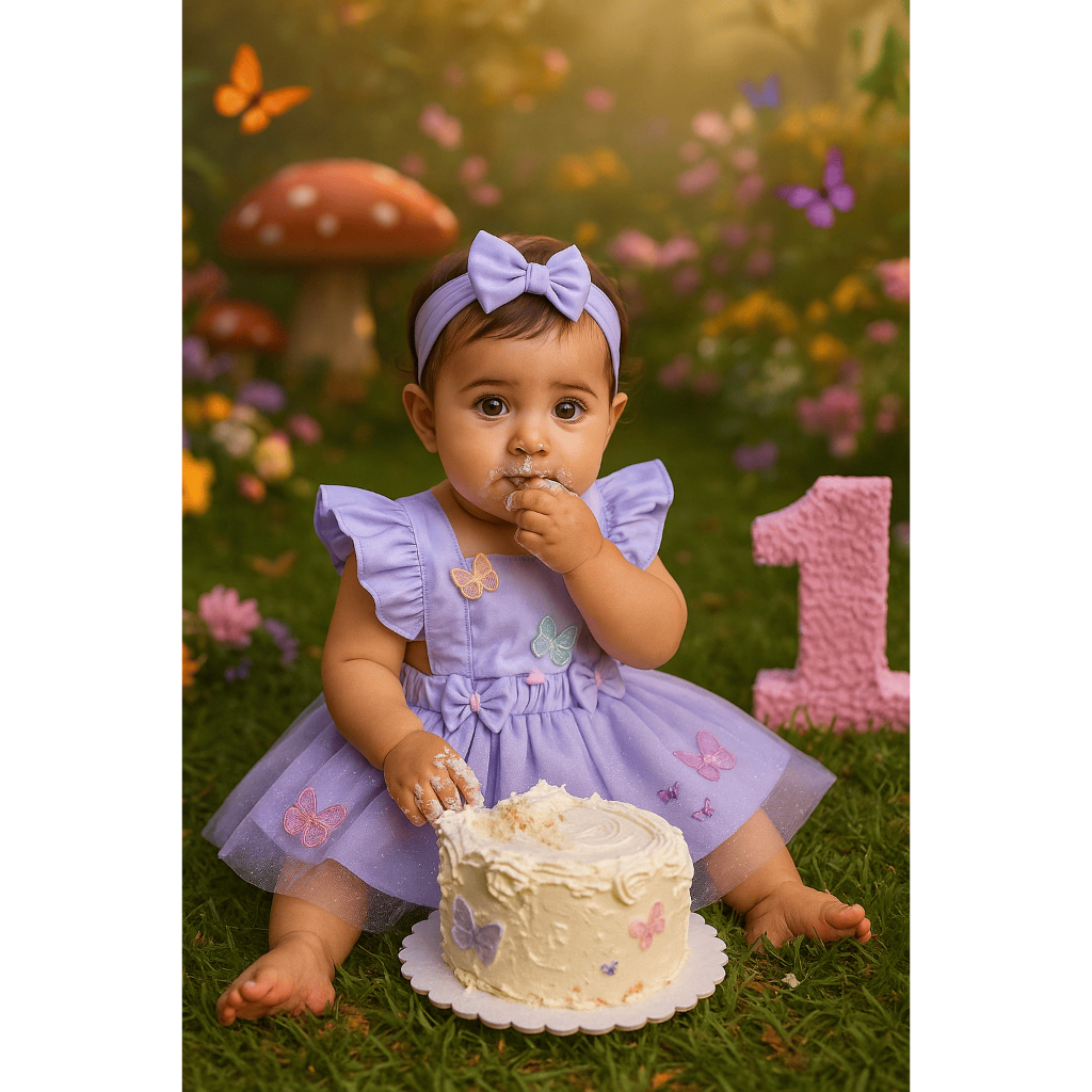 Jardineira Saia Laço Com Borboletas Glitter Brilho Jardim Encantado Ensaio Foto Menina Blogueirinha