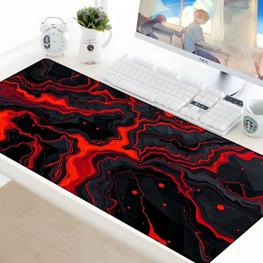 Mouse Pad Gamer p/ Destktop Borda Costurada Setup Estampas Mandalas Abstrato Arte Morderna Diversos Tamanho