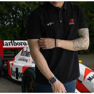 Camiseta Polo Masculina Camisa Aryton Senna Camiseta Formula1 Blusa Masculina