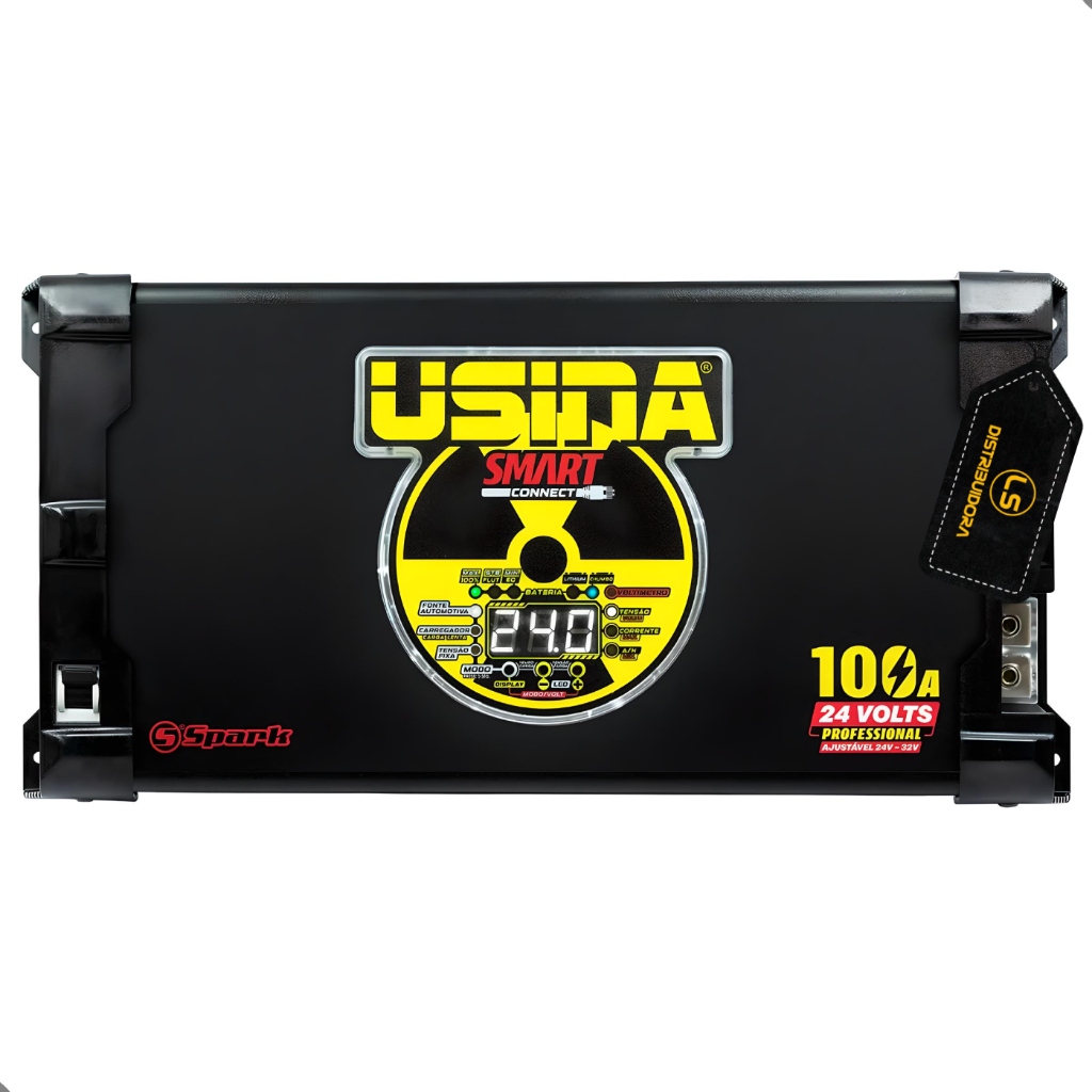 Fonte Carregador Bateria Usina 100a 24v truck line Smart