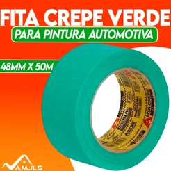Kit Fita Crepe Automotiva Verde Adere 525 45mmx50m - Adere
