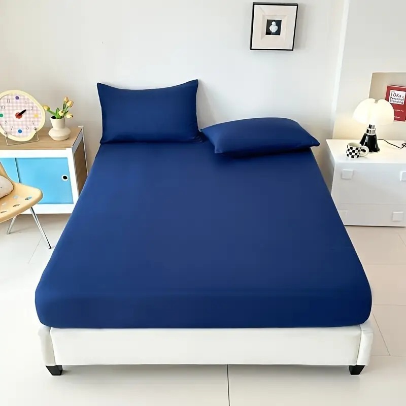 Jogo de Lençol Com Elástico Cama Solteiro 2 Peças 400 Fios Toque Macio de Algodão