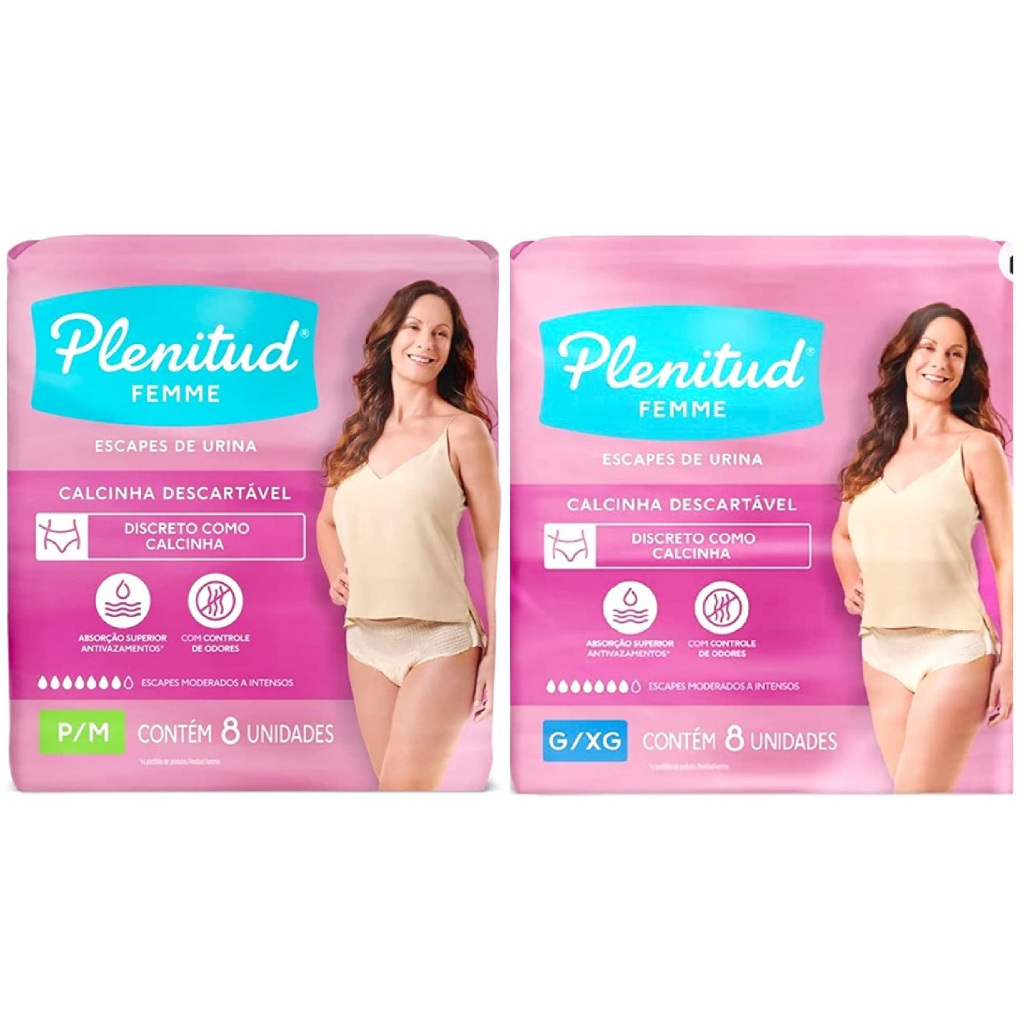 Plenitud Femme Fralda / Roupa Íntima c/ 8un ROSA EQ.1