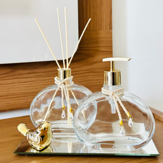 Kit Lavabo Banheiro Luxuoso Com Bandeja Passarinho Completo Difusor e Saboneteira em Oferta na Shopee