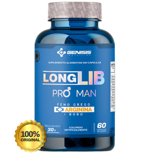 Longlib Pro Man - Feno Grego + Arginina + Boro Concentrado Genisis Nutrition