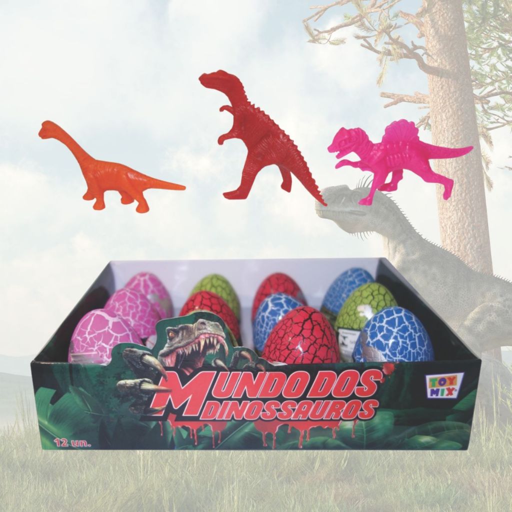 Detalhes do Kit 4 Ovos de Dinossauro Surpresa Divertido Crianças Quebra Ovos Infantil Educativo Sortido